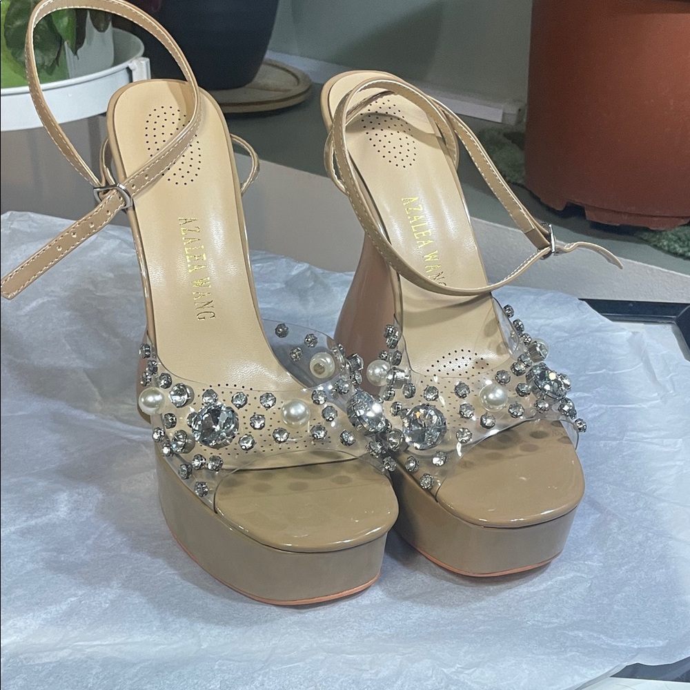 Clear studded Sandals